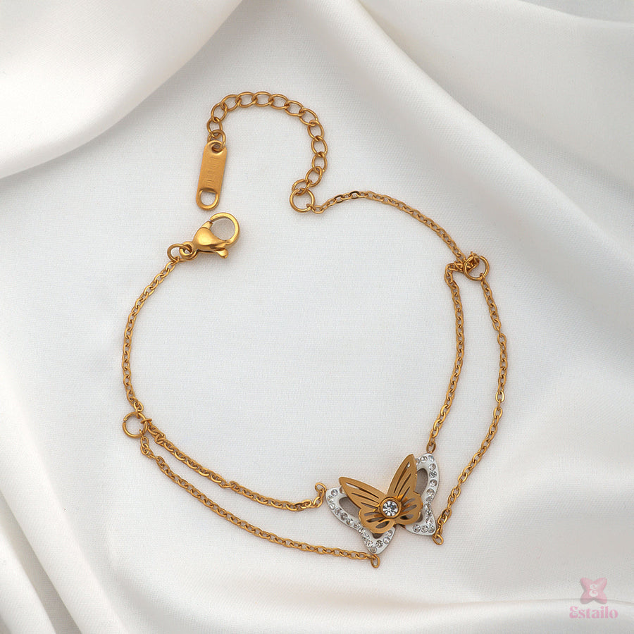 Dainty Butterfly Duo Bracelet