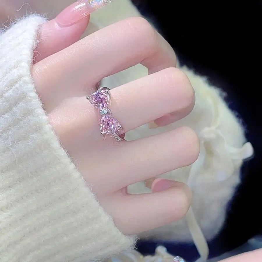 Crystal Gem Butterfly Ring